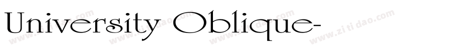 University Oblique字体转换